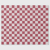 Naughty List 100% kolen | Rood- en witte kerst Cadeaupapier (Vlak)