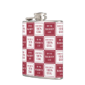 Naughty List 100% kolen | Rood- en wittefeestdag Heupfles (Links)