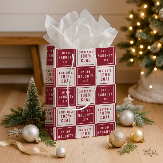 Naughty List 100% kolen | Vreemde kerst Medium Cadeauzakje