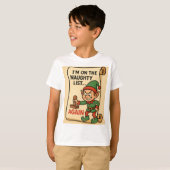 “Naughty List… Again! – Mischief Elf Edition” T-shirt (Voorkant volledig)