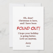 Naughty List Boy Christmas Photo Feestdagenkaart (Achterkant)