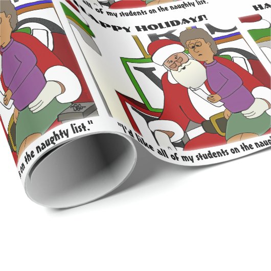 Naughty List Cadeaupapier (Rol Hoek)