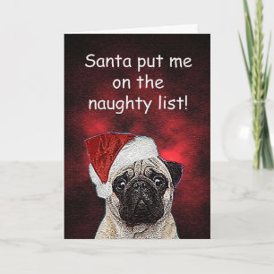 Naughty List Christmas Wenskaart Feestdagen Kaart