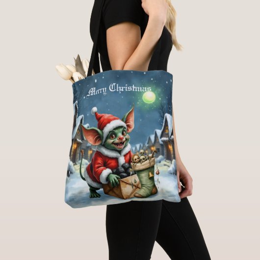 Naughty List Delivery: The Goblin Clause Chronicle Tote Bag (Dichtbij)