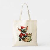 Naughty List Delivery: The Goblin Clause Chronicle Tote Bag (Achterkant)