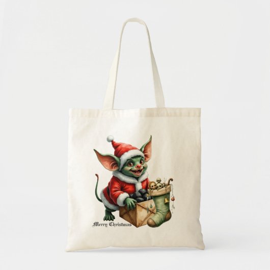 Naughty List Delivery: The Goblin Clause Chronicle Tote Bag (Voorkant)