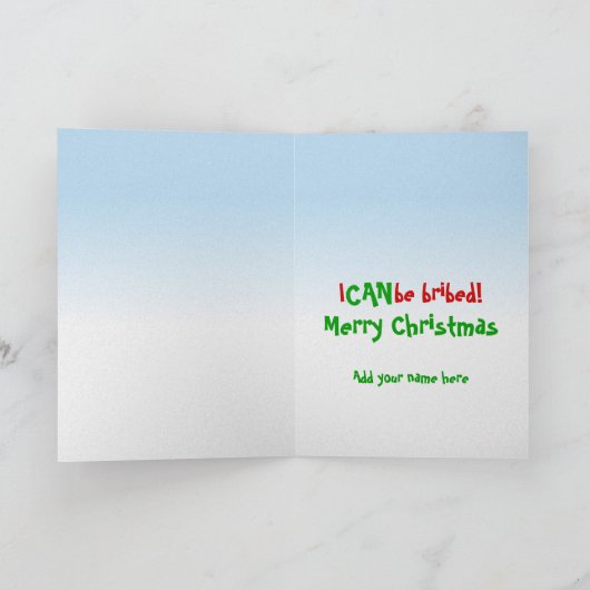 Naughty List Feestdagen Kaart (Binnen)