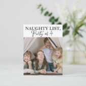 Naughty List Funny-kerstkaart Feestdagenkaart (Staand voorkant)