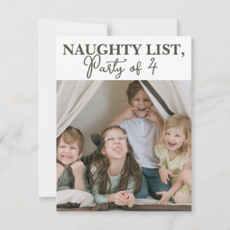 Naughty List Funny-kerstkaart Feestdagenkaart