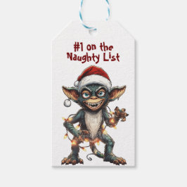Naughty List Gremlin Cadeaulabel