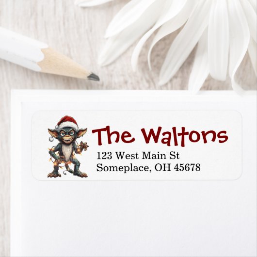 Naughty List Gremlin Etiket (Insitu)