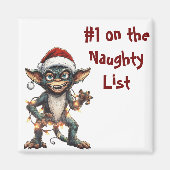 Naughty List Gremlin Magneet (Voorkant)