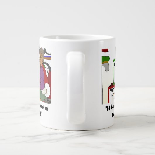 Naughty List Grote Koffiekop (Achterkant)