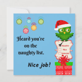 Naughty List Holiday Card Feestdagenkaart