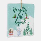 Naughty list keramisch ornament (Rechts)