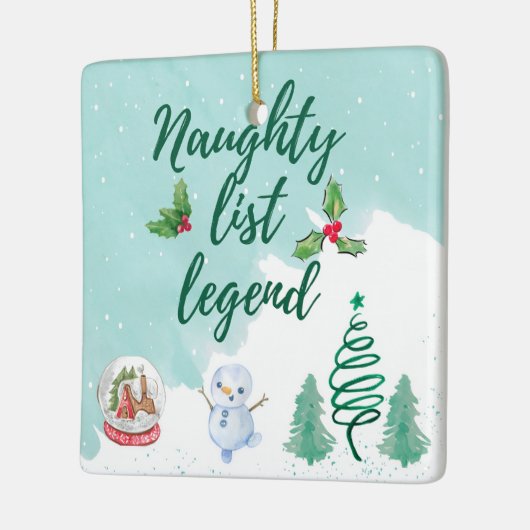 Naughty list keramisch ornament (Links)