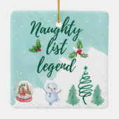 Naughty list keramisch ornament (Achterkant)
