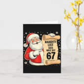 Naughty List Kids Who Say 67 Funny Meme 6 7 Christ Kaart (Gele Bloem)