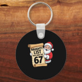 Naughty List Kids Who Say 67 Funny Meme Christmas  Sleutelhanger (Voorkant)