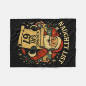 Naughty List Kids Who Say 67 Funny Teacher Christm Fleece Deken (Voorkant (Horizontaal))