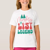 Naughty List Legend - Grappig Gepersonaliseerd Ker T-shirt (Voorkant)