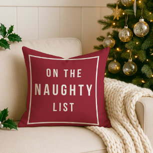 Naughty List & Nice List   omkeerbare vakantie Kussen
