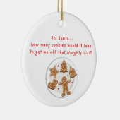 Naughty List omkoping Keramisch Ornament (Rechts)