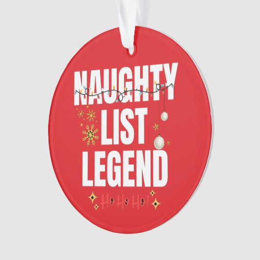 Naughty list ornament (voorkant)