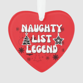 Naughty list ornament