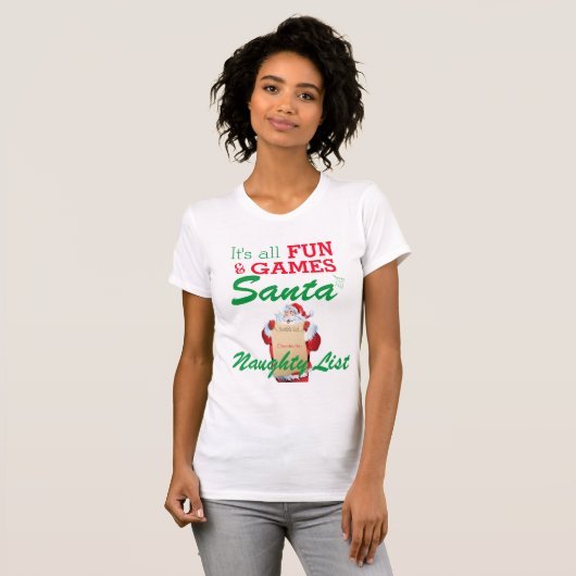 Naughty List Quote T-shirt (Voorkant volledig)