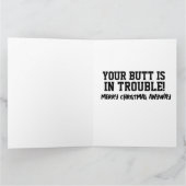 NAUGHTY LIST SARCASTIC CHRISTMAS BIG CARDS BEDANKKAART (Binnen)