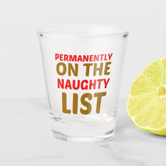 NAUGHTY LIST SHOT GLAS (Voorkant)