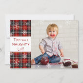 Naughty List Snowflake Red Pset PRETTIGE FEESTDAGE Feestdagenkaart (Voorkant)