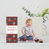 Naughty List Snowflake Red Pset PRETTIGE FEESTDAGE Feestdagenkaart (Staand voorkant)