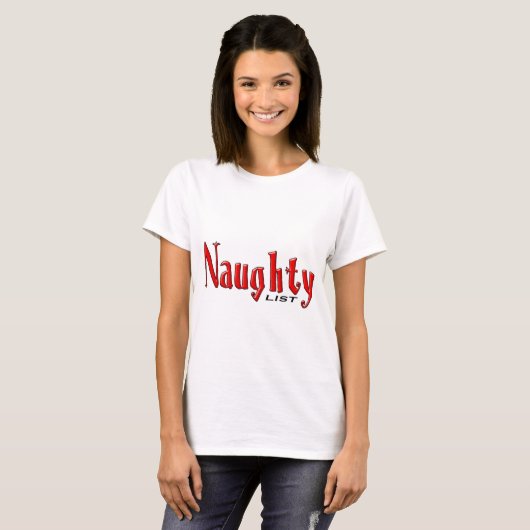 Naughty List T-shirt (Voorkant volledig)