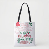 Naughty List Tote Bag (Voorkant)