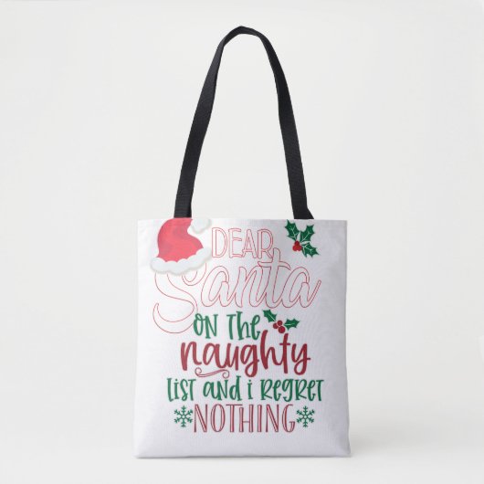 Naughty List Tote Bag (Voorkant)