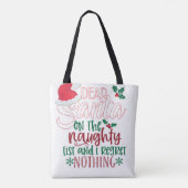Naughty List Tote Bag (Achterkant)