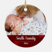 Naughty List Two Photo Kerstmis Keramisch Ornament (Achterkant)