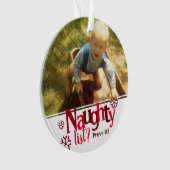 Naughty List Two Photo Kerstmis Ornament (voorkant)