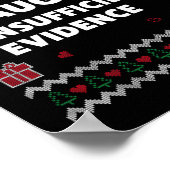 Naughty List Ugly Kerstmis Design Onvoldoende evv Poster (Hoek)