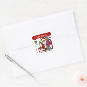 Naughty List Vierkante Sticker (Envelop)