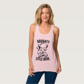 NAUGHTY LITTLE DEVIL LADIES GIRLS T-SHIRTS (Volledige Voorkant)