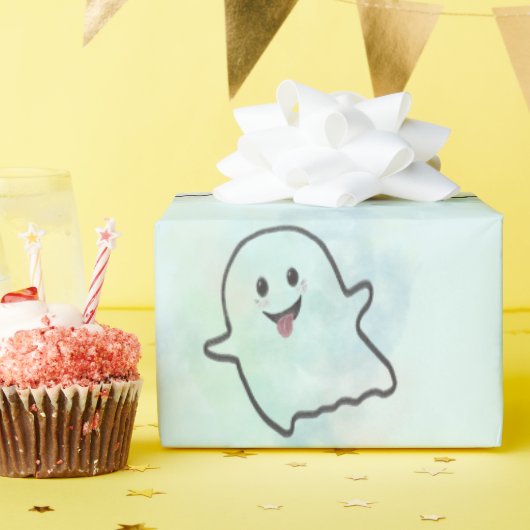 Naughty little ghost  cadeaupapier (Verjaardagsfeest)