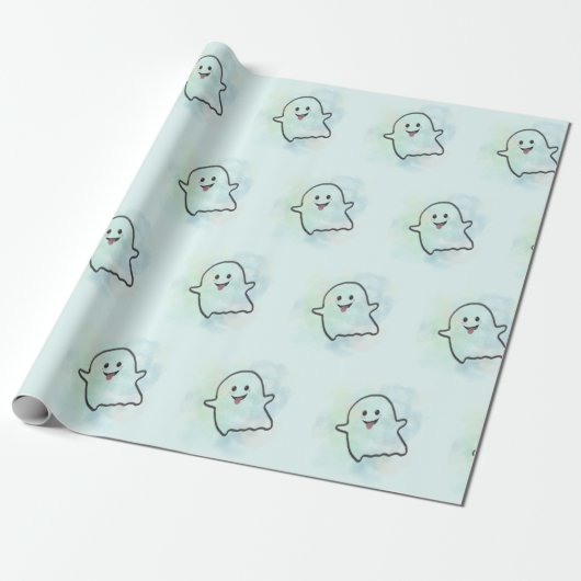 Naughty little ghost  cadeaupapier (Uitgerold)