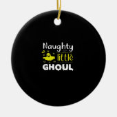 Naughty Little Ghoul Funny Halloween Design Keramisch Ornament (Voorkant)