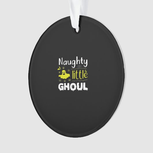 Naughty Little Ghoul Funny Halloween Design Ornament (voorkant)