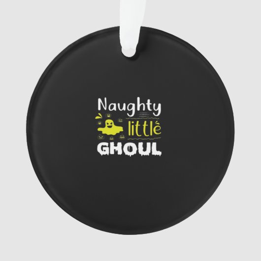 Naughty Little Ghoul Funny Halloween Design Ornament (voorkant)