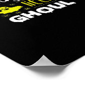 Naughty Little Ghoul Funny Halloween Design Poster (Hoek)