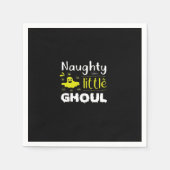 Naughty Little Ghoul Funny Halloween Design Servet (Voorkant)